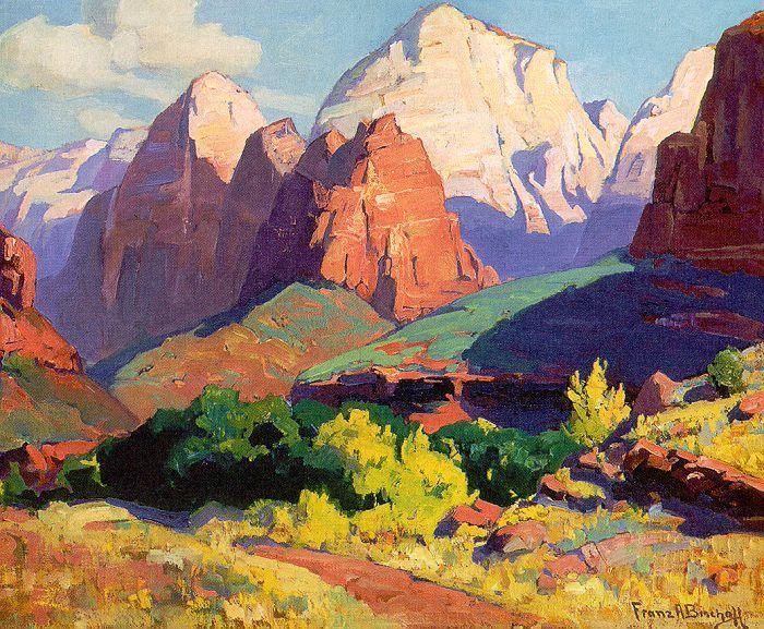 Bischoff, Franz Pinnacle Rock w oil painting picture